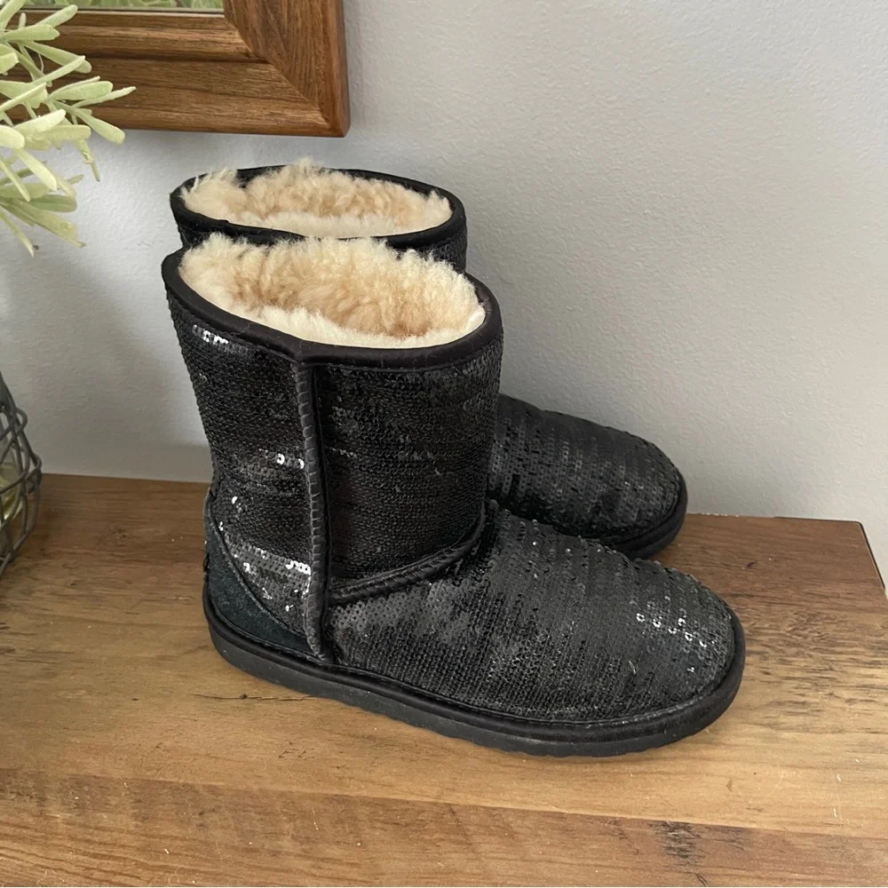 UGG Black Sequin Winter Boots